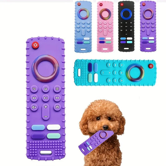 1Pc Chew Dog Teething Toy Silicone Remote Control for Puppies-Multi-Color Options Available,Silicone Material,Pet Teething Stick