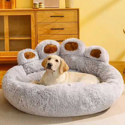 Fluffy Dog Bed Plush Kennel Accessories Pet Products Large Dogs Beds Bedding Sofa Basket Small Mat Cats Big Cushion Puppy Pets Dropshipman