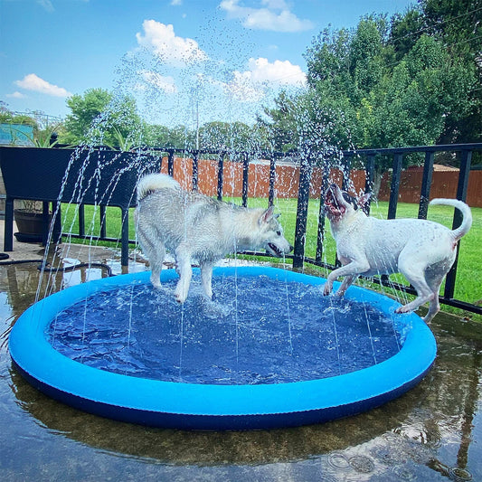Dog Splash Pad Toy Thick Sprinkler Pool Anti-Slip Outdoor Summer Sprinkler Water Toy for Backyard Fountain Play Mat for Children