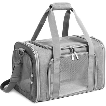 Laysda Handheld Cat Backpack Foldable Lightweight Pet Carrier For Car Travel Outdoor Pet Supplies:Mesh,Breathable,Large Capacity