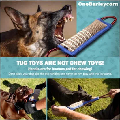 Durable Jute Dog Bite Pillow Tug Toy For Aggressive Chewing Pet Dogs Interactive Pulling Dogs Accessories Training Aid
