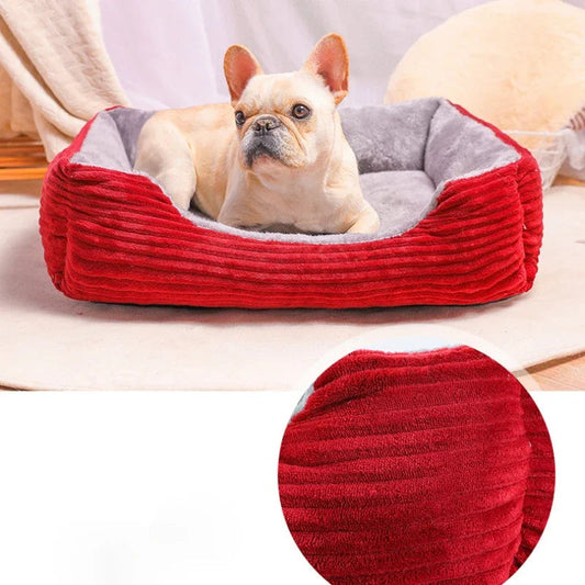 Soft Warm Dog Bed Sleeping Mats Plush Basket Puppy House Winter Cushion For Large And Small Dog Pet Accessories Supplies Dropshipman