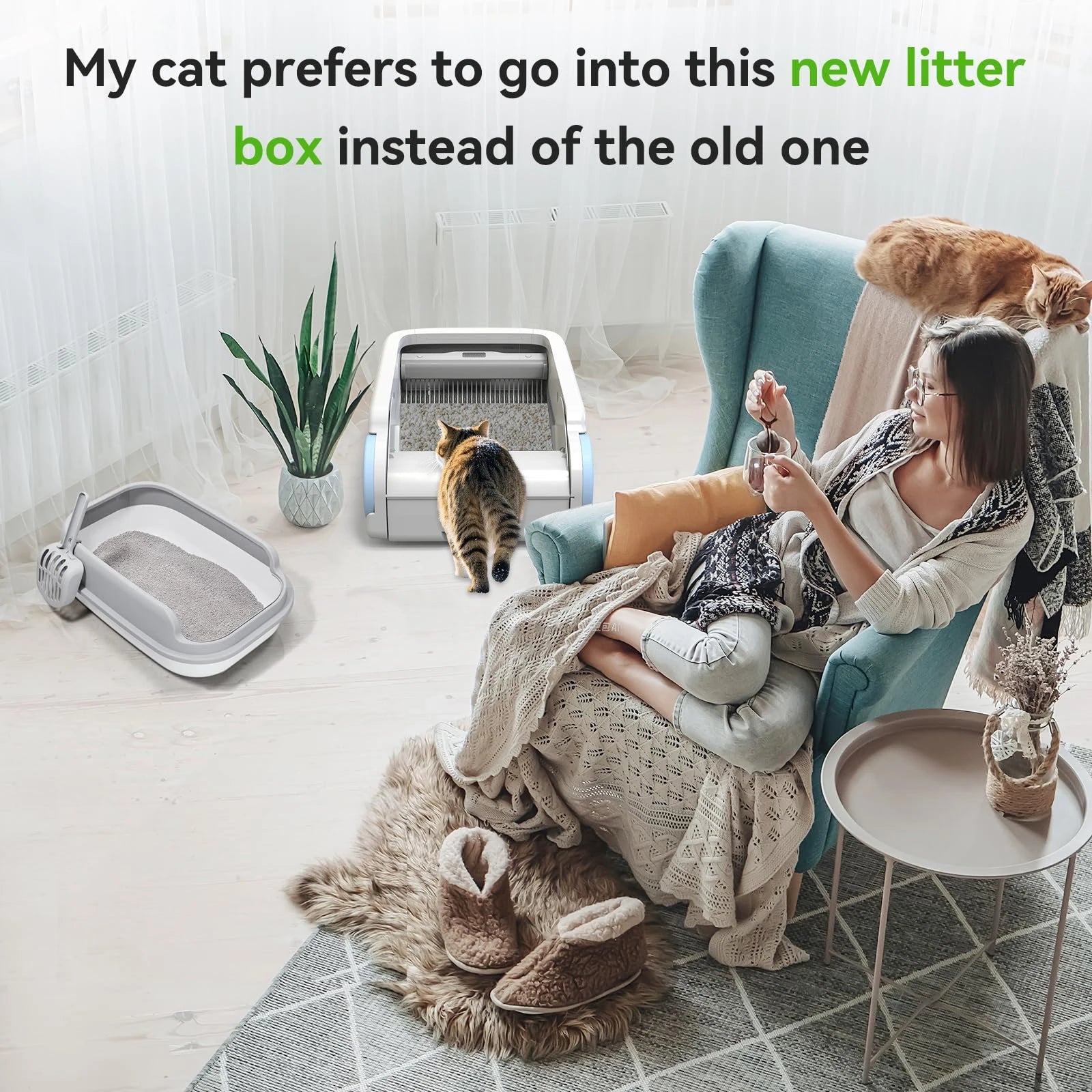 Open Smart Cat Litter Box Automatic Self Cleaning,Remote Control Via App,Cat Toilet Litter Tray,2025 New Electric Cat Toilet Dropshipman