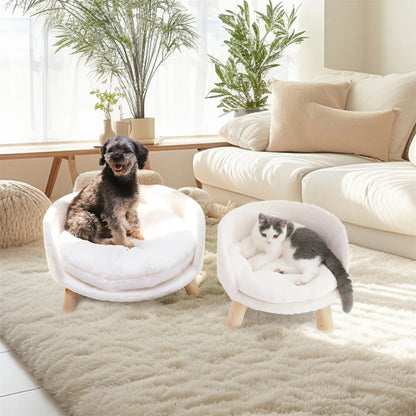Pet Sofa Bed Raised Cat Chair Small Dog Couch Bed Removable Cushion Sleep House Dropshipman