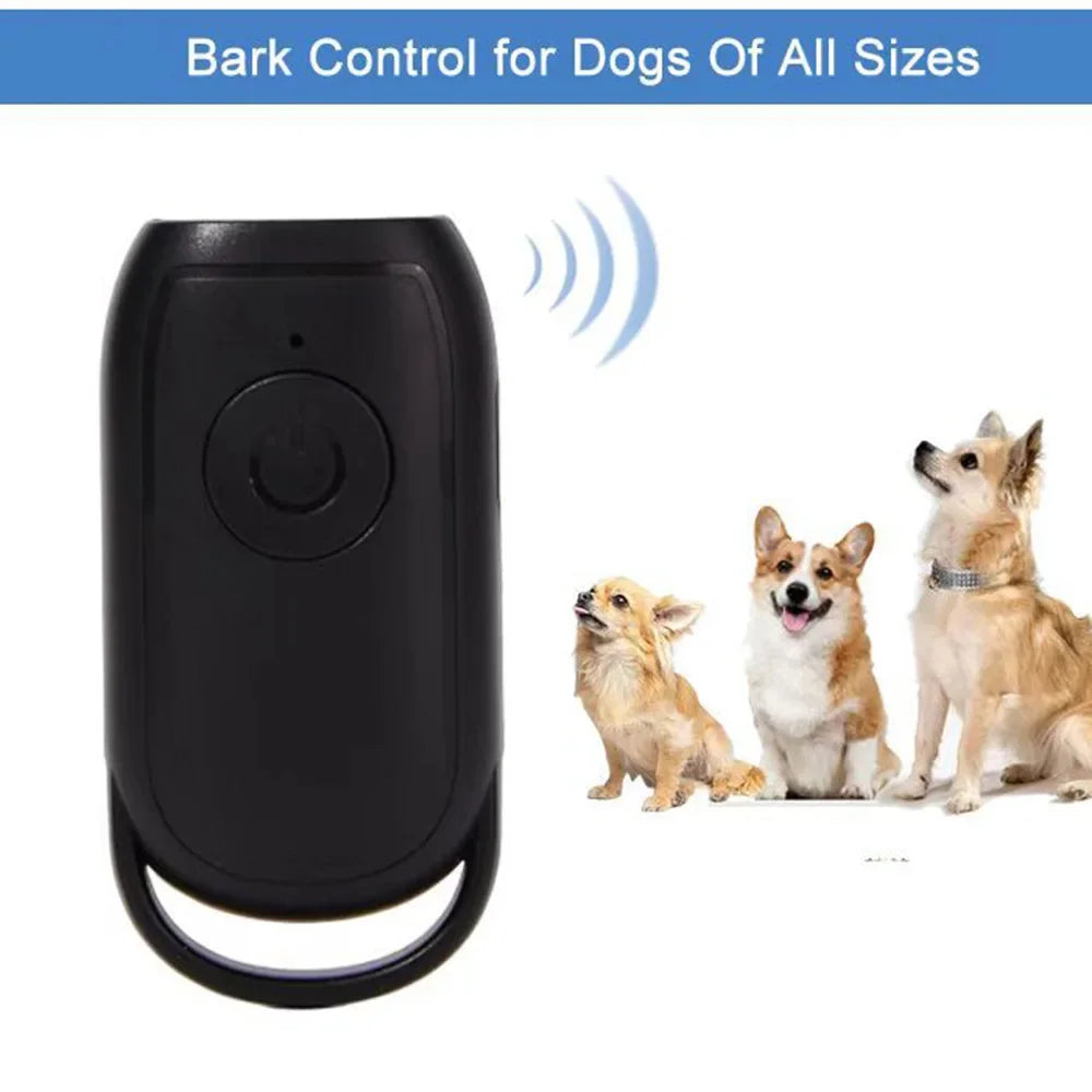 Ultrasonic Dog Repeller Mini Portable USB Charging Distance Training Device with LED-Defense for Outdoor Dog Behavior Control